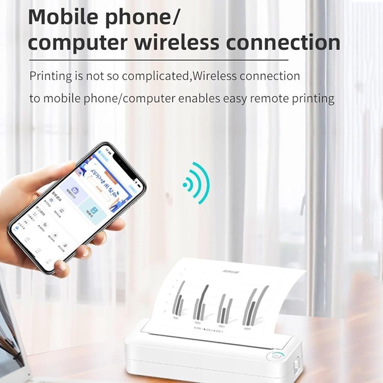 Bluetooth Connection Inkless A4 Printer Portable Mini Student Office Home Photo Printer, Model: X8 - British D'sire