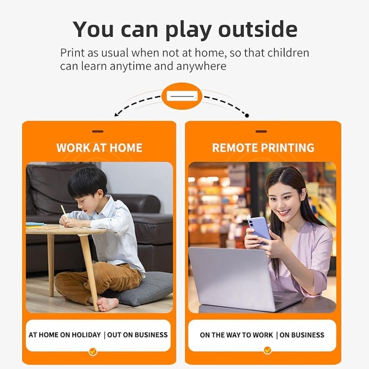 Bluetooth Connection Inkless A4 Printer Portable Mini Student Office Home Photo Printer, Model: X8 - British D'sire