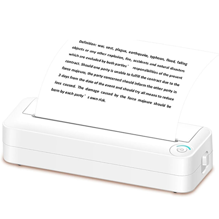 Bluetooth Connection Inkless A4 Printer Portable Mini Student Office Home Photo Printer, Model: X8 - British D'sire
