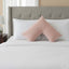 Microfibre Soft Touch V Shape Satin Stripe Pillowcase - Blush Pink