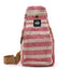 Body Cross Bag Cotton - Tan & Pink - Natural Cotton Cross-Body Bags - British D'sire