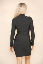 Bodycon Zip Bandage Dress - mini dress - British D'sire