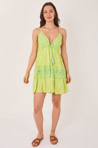 Bohemian Lace Detail Mini Dress - Dresses - British D'sire