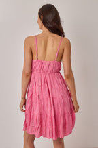 Bohemian Lace Detail Mini Dress - Dresses - British D'sire