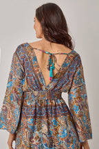 Bohemian Paisley Hi - Low Maxi Dress – 100% Art Silk - Dresses - British D'sire