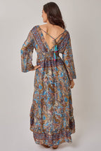 Bohemian Paisley Hi - Low Maxi Dress – 100% Art Silk - Dresses - British D'sire