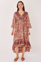 Bohemian Paisley Hi - Low Maxi Dress – 100% Art Silk - Dresses - British D'sire