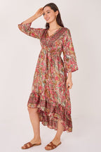 Bohemian Paisley Hi - Low Maxi Dress – 100% Art Silk - Dresses - British D'sire