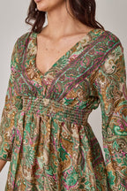 Bohemian Paisley Hi - Low Maxi Dress – 100% Art Silk - Dresses - British D'sire