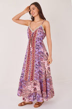 Bohemian Paisley Tassel Detail Tiered Maxi Dress - Dresses - British D'sire