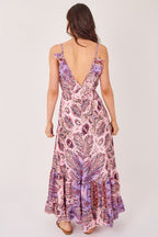 Bohemian Paisley Tassel Detail Tiered Maxi Dress - Dresses - British D'sire