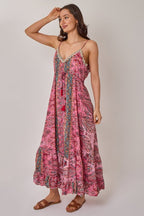 Bohemian Paisley Tassel Detail Tiered Maxi Dress - Dresses - British D'sire