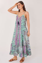Bohemian Paisley Tassel Detail Tiered Maxi Dress - Dresses - British D'sire