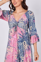 Bohemian Tie - Front Maxi Dress - Dresses - British D'sire