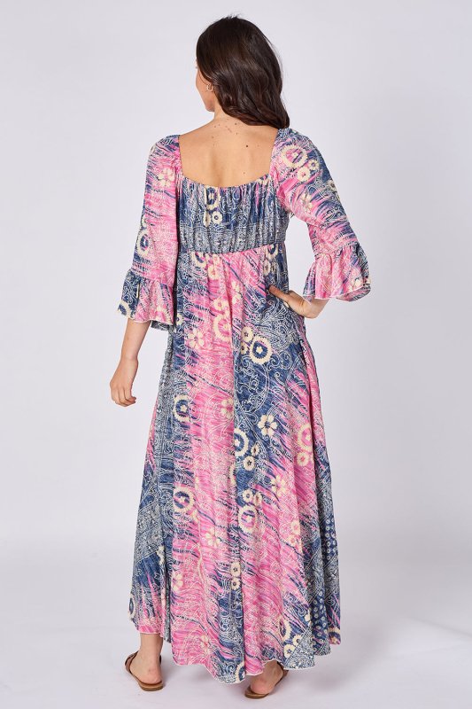 Bohemian Tie - Front Maxi Dress - Dresses - British D'sire
