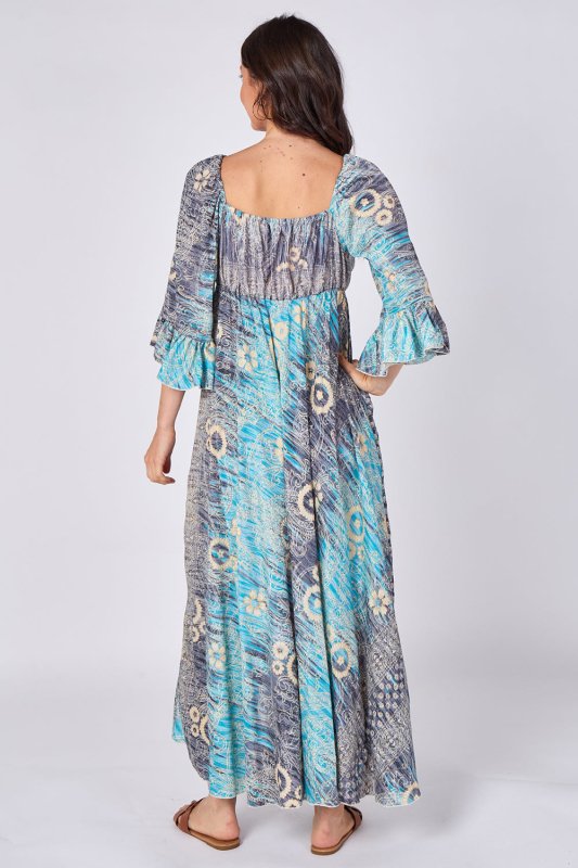 Bohemian Tie - Front Maxi Dress - Dresses - British D'sire