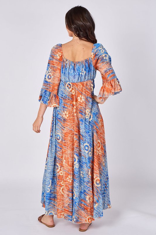 Bohemian Tie - Front Maxi Dress - Dresses - British D'sire
