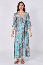 Bohemian Tie - Front Maxi Dress - Dresses - British D'sire