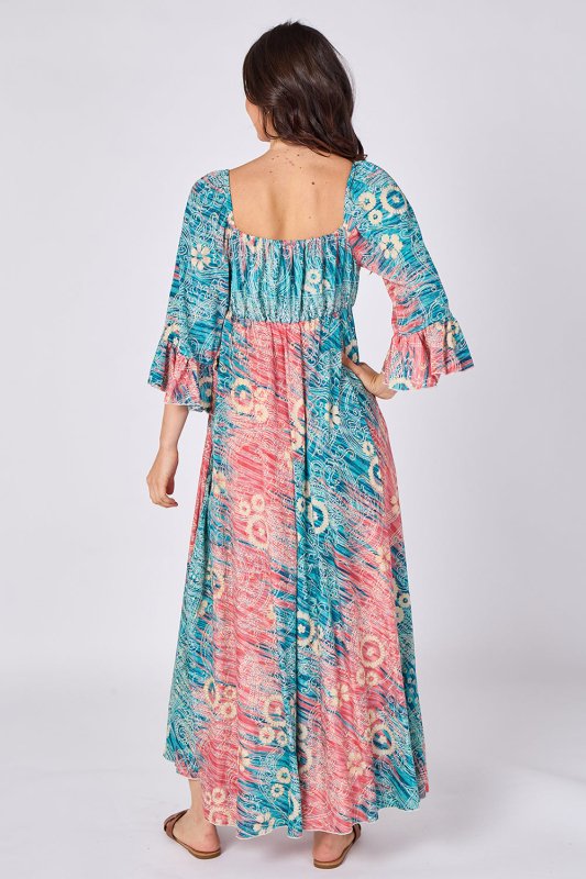 Bohemian Tie - Front Maxi Dress - Dresses - British D'sire