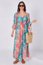 Bohemian Tie - Front Maxi Dress - Dresses - British D'sire