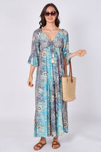 Bohemian Tie - Front Maxi Dress - Dresses - British D'sire