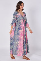 Bohemian Tie - Front Maxi Dress - Dresses - British D'sire