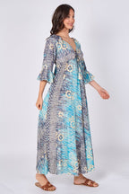 Bohemian Tie - Front Maxi Dress - Dresses - British D'sire