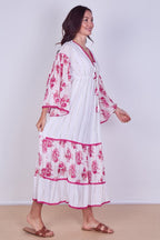 Bohemian Tiered Maxi Dress – Flowy Viscose Elegance - Dresses - British D'sire
