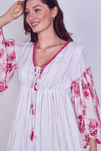 Bohemian Tiered Maxi Dress – Flowy Viscose Elegance - Dresses - British D'sire