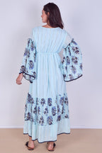 Bohemian Tiered Maxi Dress – Flowy Viscose Elegance - Dresses - British D'sire