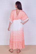 Boho Embroidered Maxi Dress with Tassel Tie – One Size (UK 8–14) - Dresses - British D'sire