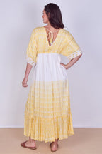 Boho Embroidered Maxi Dress with Tassel Tie – One Size (UK 8–14) - Dresses - British D'sire