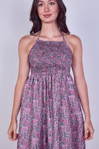 Boho Paisley Halterneck Maxi Dress - Dresses - British D'sire