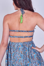Boho Paisley Halterneck Maxi Dress - Dresses - British D'sire