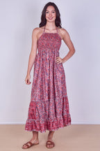 Boho Paisley Halterneck Maxi Dress - Dresses - British D'sire