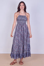 Boho Paisley Halterneck Maxi Dress - Dresses - British D'sire