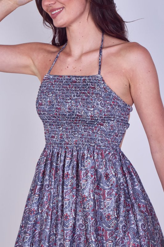 Boho Paisley Halterneck Maxi Dress - Dresses - British D'sire