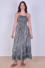 Boho Paisley Halterneck Maxi Dress - Dresses - British D'sire