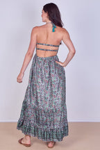 Boho Paisley Halterneck Maxi Dress - Dresses - British D'sire