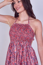 Boho Paisley Halterneck Maxi Dress - Dresses - British D'sire
