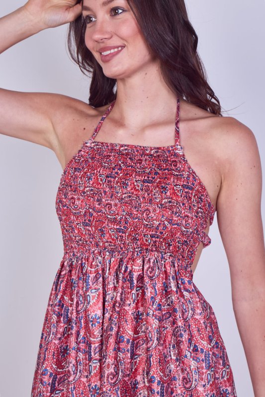 Boho Paisley Halterneck Maxi Dress - Dresses - British D'sire