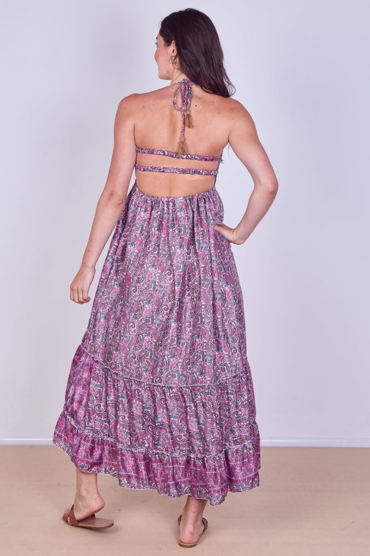 Boho Paisley Halterneck Maxi Dress - Dresses - British D'sire