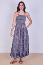 Boho Paisley Halterneck Maxi Dress - Dresses - British D'sire