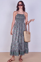Boho Paisley Halterneck Maxi Dress - Dresses - British D'sire