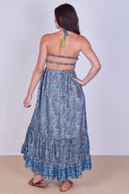 Boho Paisley Halterneck Maxi Dress - Dresses - British D'sire