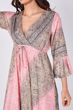 Boho Paisley Maxi Dress – Adjustable Tie Waist - Dresses - British D'sire