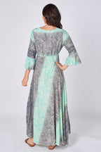 Boho Paisley Maxi Dress – Adjustable Tie Waist - Dresses - British D'sire