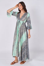 Boho Paisley Maxi Dress – Adjustable Tie Waist - Dresses - British D'sire