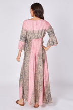 Boho Paisley Maxi Dress – Adjustable Tie Waist - Dresses - British D'sire