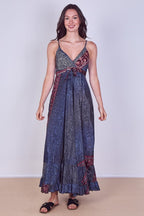 Boho Paisley Tie - Front Maxi Dress - Dresses - British D'sire